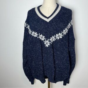 Vintage C17 Cedixsept Tradionnel Wool Blend V neck knitted sweater